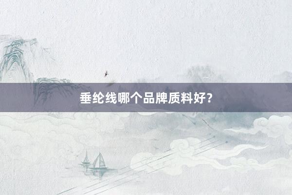 垂纶线哪个品牌质料好？